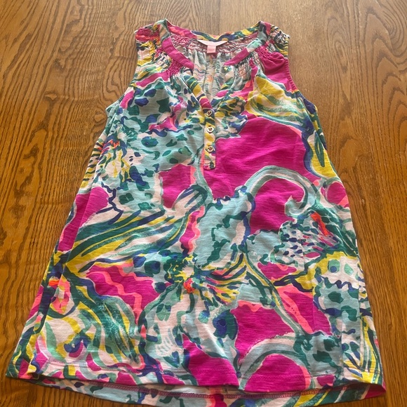 LAST CALL Lilly Pulitzer Essie Pink Sleeveless Top XS EUC - Picture 2 of 8